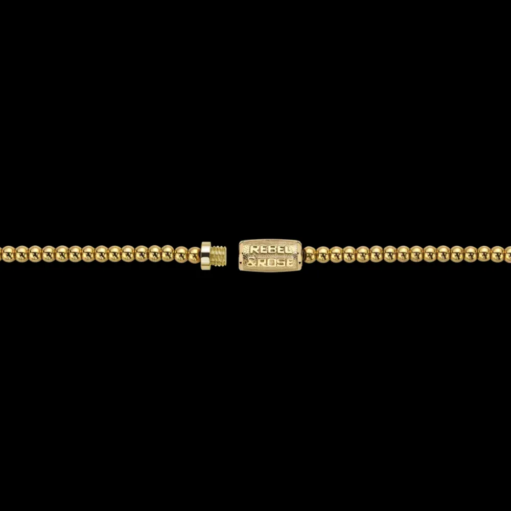 Ketting^Rebel & Rose Necklaces - Necklace Yellowgold Rocks - 3mm |