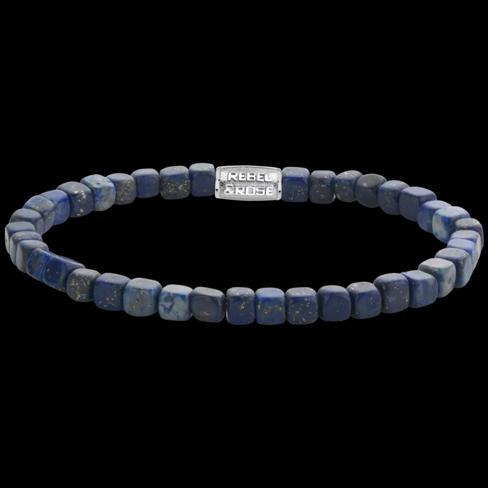 Armband^Rebel & Rose No Balls Please - Roll The Dice - Lapis Lazuli - 4mm |