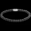 Armband^Rebel & Rose No Balls Please - Roll The Dice - The Black Stone - 4mm |
