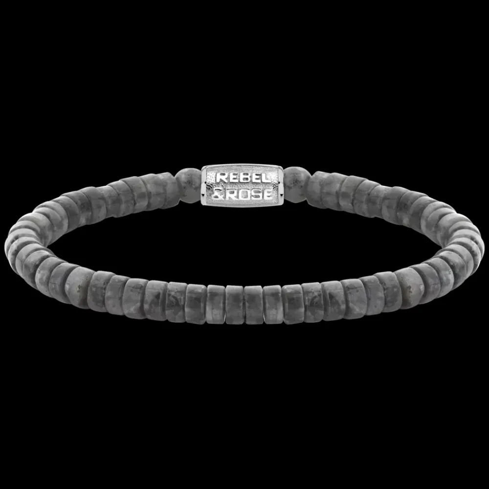 Armband^Rebel & Rose No Balls Please - Slices - Grey Seduction - 6mm |