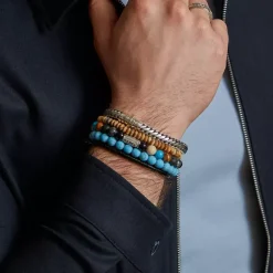 Armband | Armband^Rebel & Rose No Balls Please - Slices - The Black Stone - 4mm |
