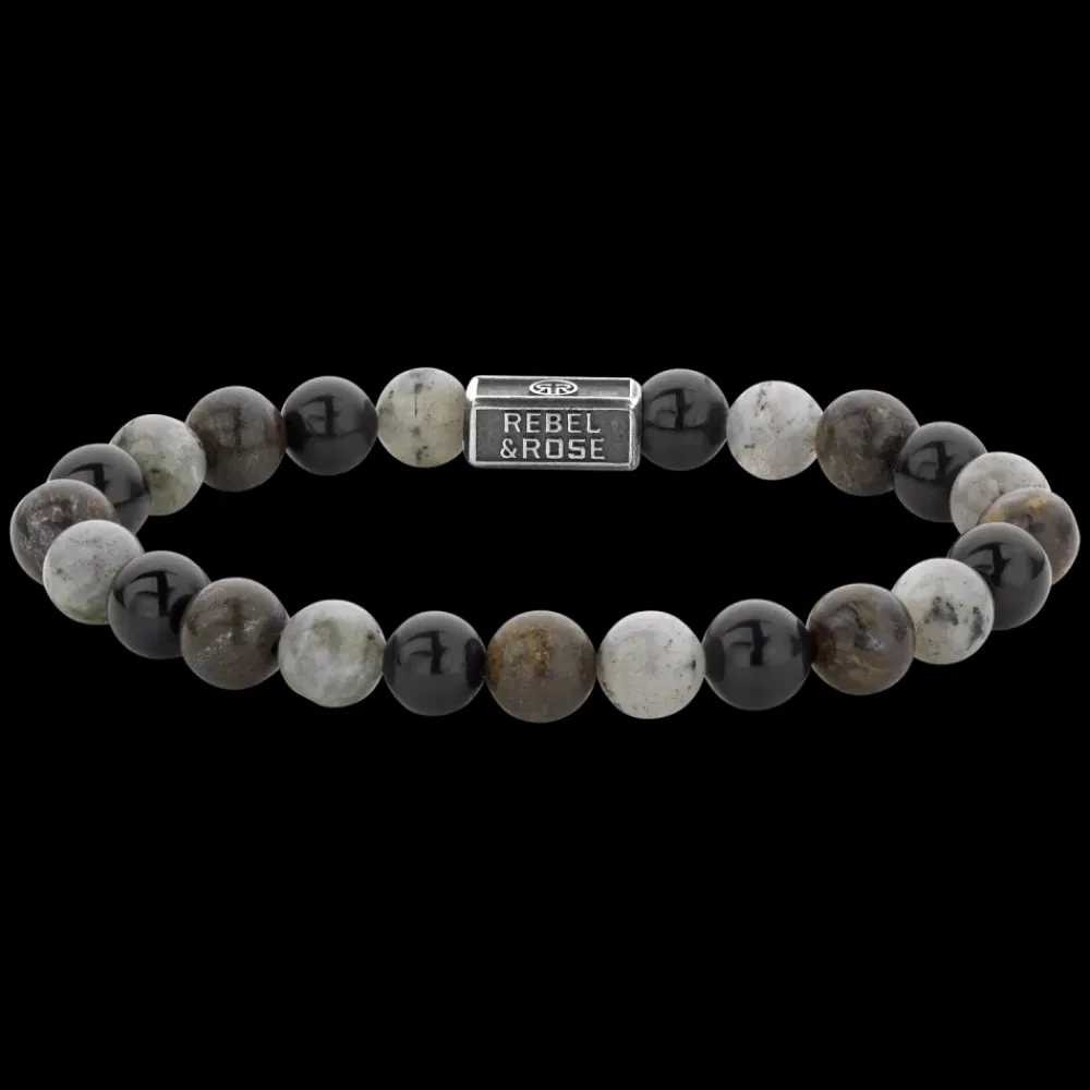 Armband^Rebel & Rose Silverbead - Mix Brown 925 - 8mm |