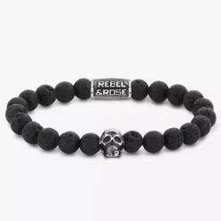 Armband | Armband^Rebel & Rose Skull-series - Skull Black Moon |