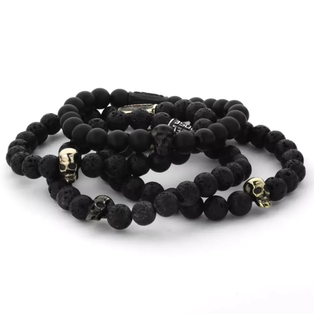 Armband | Armband^Rebel & Rose Skull-series - Skull Black Moon |