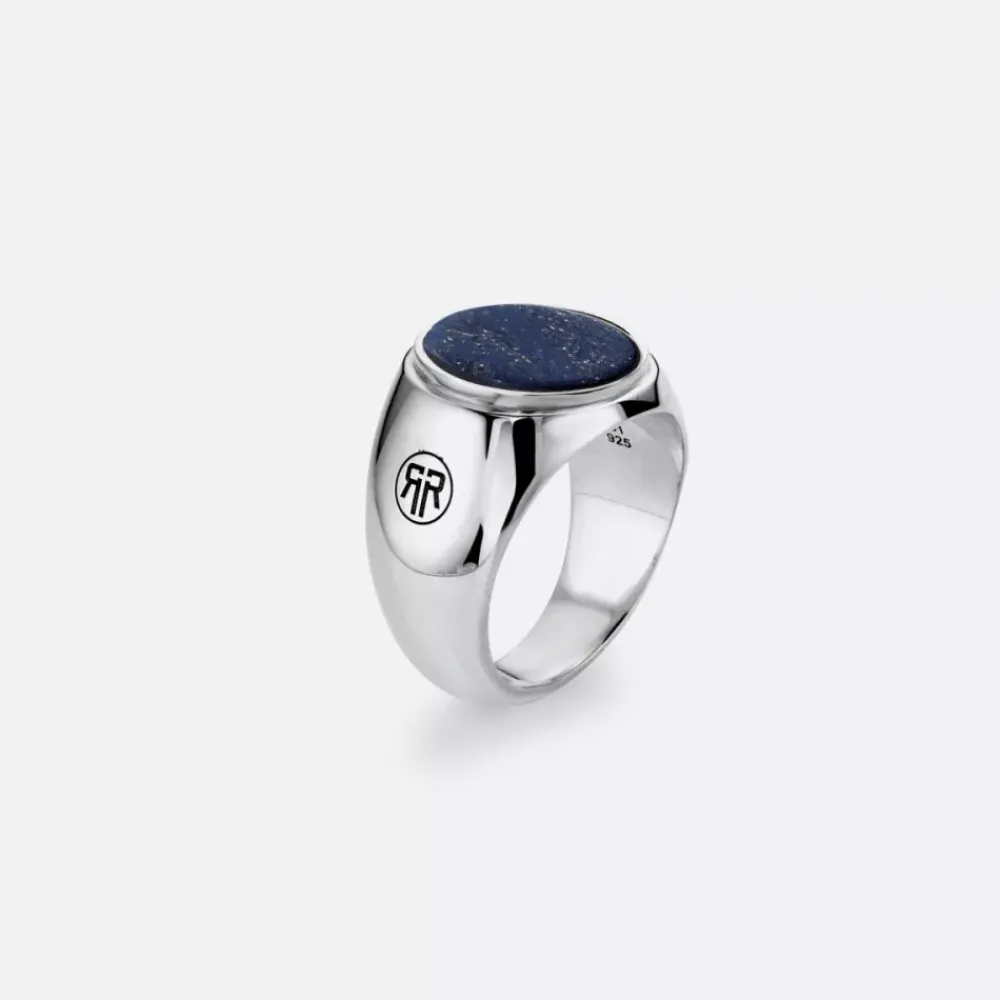 Ring^Rebel & Rose Sterling Silver Rings - Ring Round Lapis Lowneck |