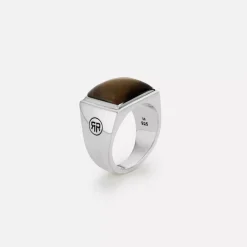 Ring^Rebel & Rose Sterling Silver Rings - Ring Square Tiger Lowneck |