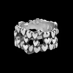 Ring^Rebel & Rose Sterling Silver Rings - Ring Hearts & Hearts |