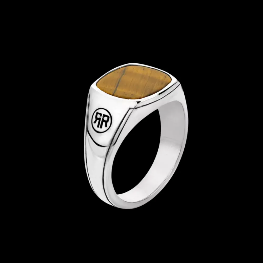 Ring^Rebel & Rose Sterling Silver Rings - Ring Square Tiger |