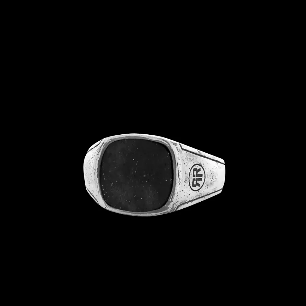 Ring^Rebel & Rose Sterling Silver Rings - Ring Square Vintage Onyx |