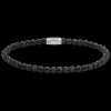 Armband^Rebel & Rose Stones Only - Black Glam Rocks Silver - 4mm |