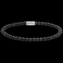 Armband^Rebel & Rose Stones Only - Black Glam Rocks Silver - 4mm |