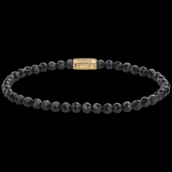 Armband^Rebel & Rose Stones Only - Black Glam Rocks Yellowgold - 4mm |
