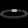 Armband | Armband^Rebel & Rose Stones Only - Black Rocks - 6mm |