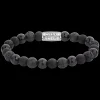 Armband | Armband^Rebel & Rose Stones Only - Black Rocks - 8mm |
