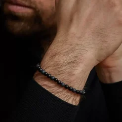 Armband | Armband^Rebel & Rose Stones Only - Black Rocks - 6mm |