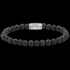 Armband | Armband^Rebel & Rose Stones Only - Black Rocks - 6mm |