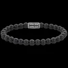 Armband | Armband^Rebel & Rose Stones Only - Black Velvet Vintage - 6mm |