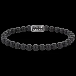 Armband | Armband^Rebel & Rose Stones Only - Black Velvet Vintage - 6mm |