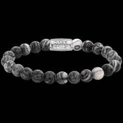 Armband | Armband^Rebel & Rose Stones Only - Black Wolf - 8mm |