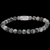 Armband | Armband^Rebel & Rose Stones Only - Black Wolf - 6mm |