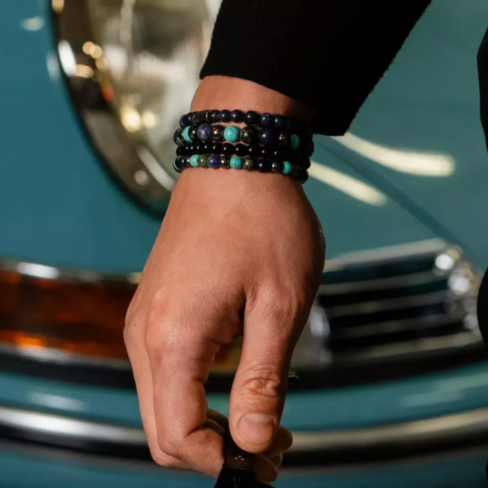 Armband^Rebel & Rose Stones Only - Blue Nights Vintage - 8mm |