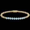 Armband^Rebel & Rose Stones Only - Blue Sky meets Yellowgold - 4mm |