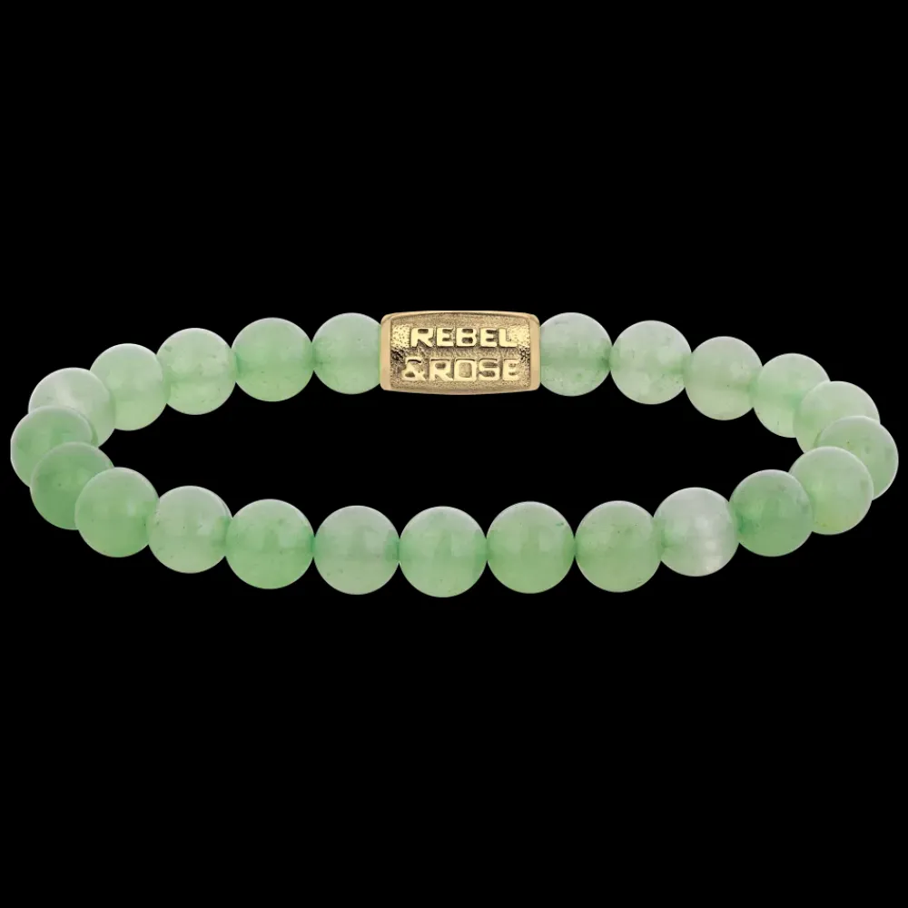 Armband | Armband^Rebel & Rose Stones Only - Bottle Green PMD Yellowgold - 8mm - po |