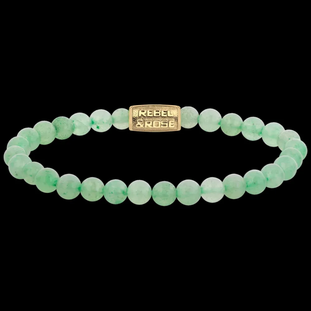 Armband | Armband^Rebel & Rose Stones Only - Bottle Green PMD Yellowgold - 6mm - po |
