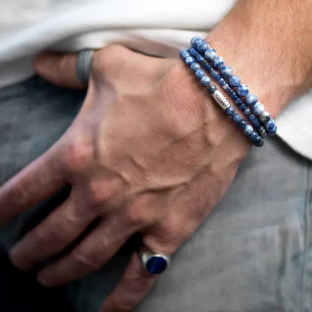 Armband^Rebel & Rose Stones Only - Dutch Delfts Blue - 8mm |