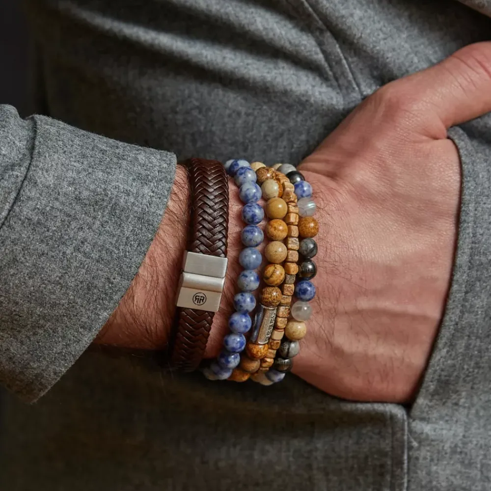 Armband^Rebel & Rose Stones Only - Dutch Delfts Blue - 8mm |