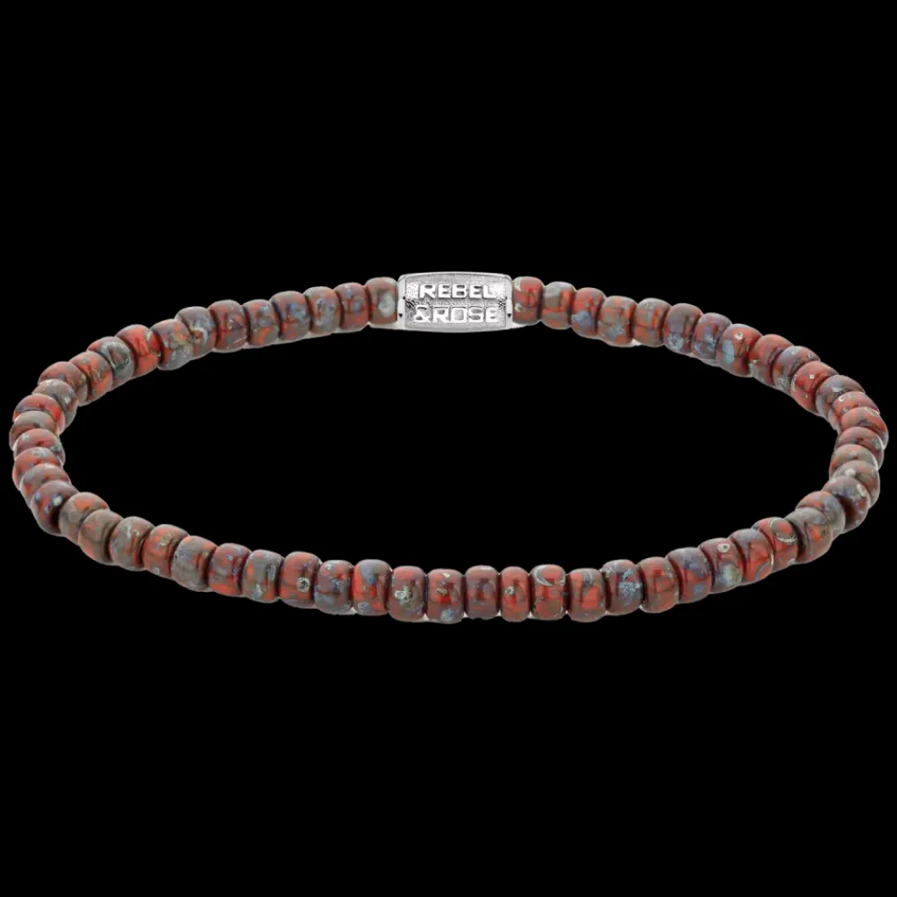 Armband | Armband^Rebel & Rose Stones Only - Glass Rocks Red Jazz - 4mm |
