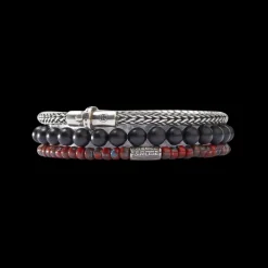 Armband | Armband^Rebel & Rose Stones Only - Glass Rocks Red Jazz  - 4mm |