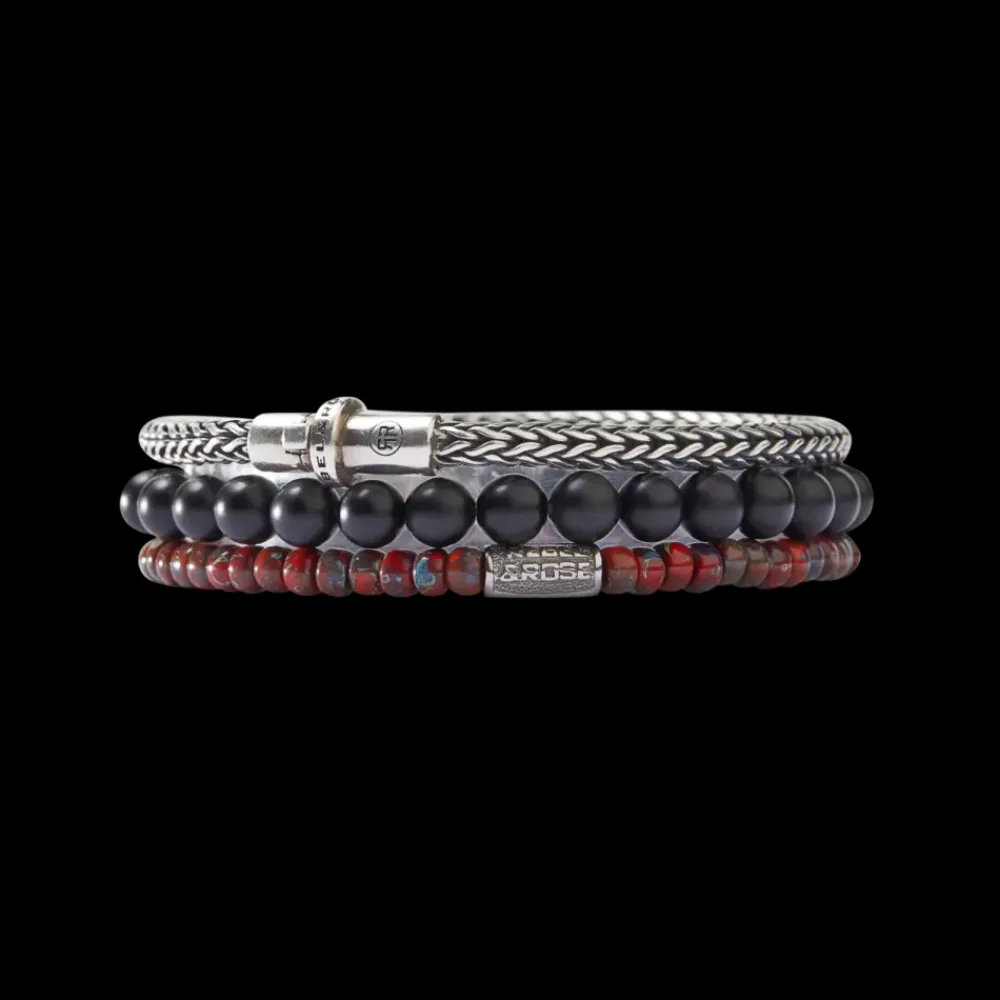 Armband | Armband^Rebel & Rose Stones Only - Glass Rocks Red Jazz - 4mm |