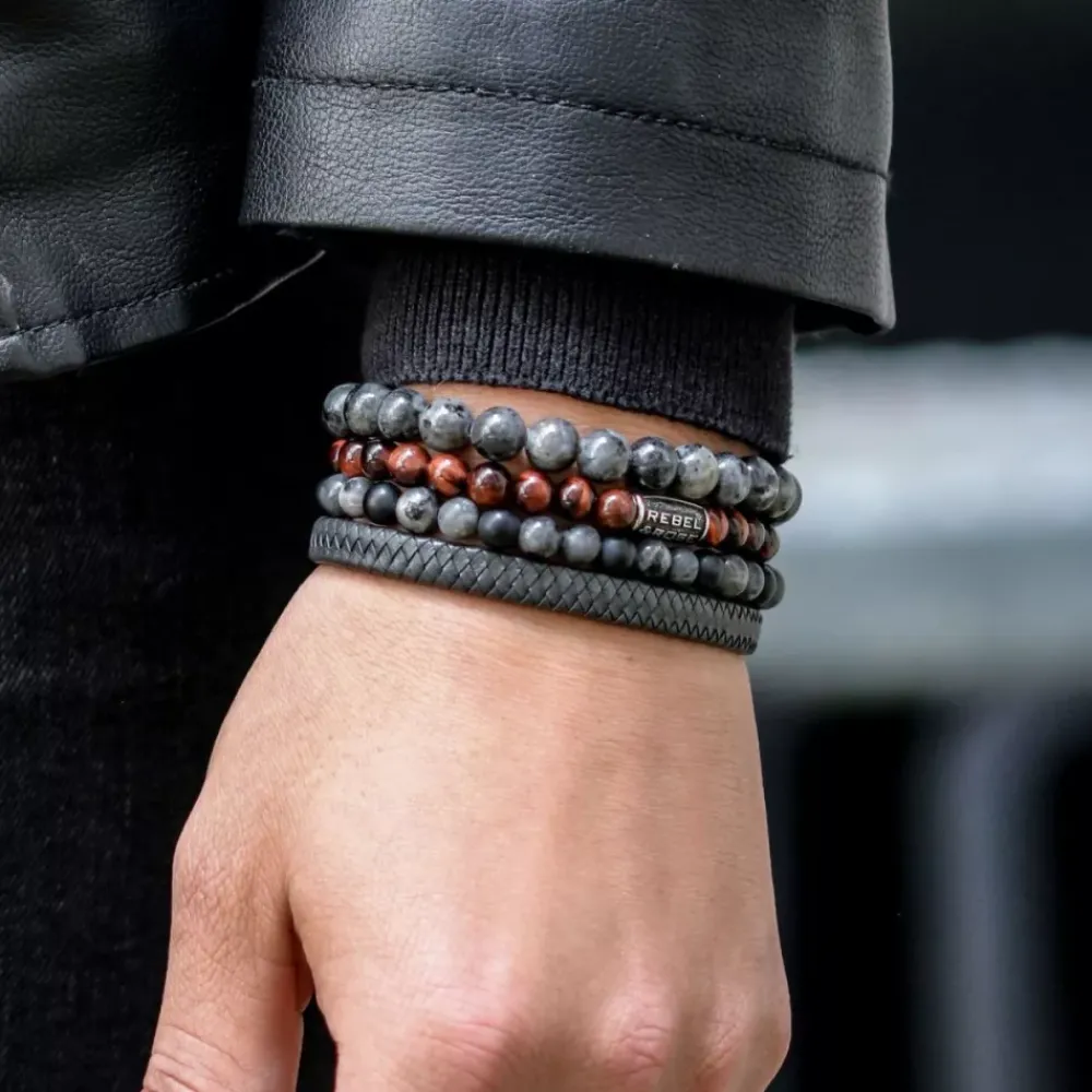 Armband | Armband^Rebel & Rose Stones Only - Grey Seduction - 8mm |