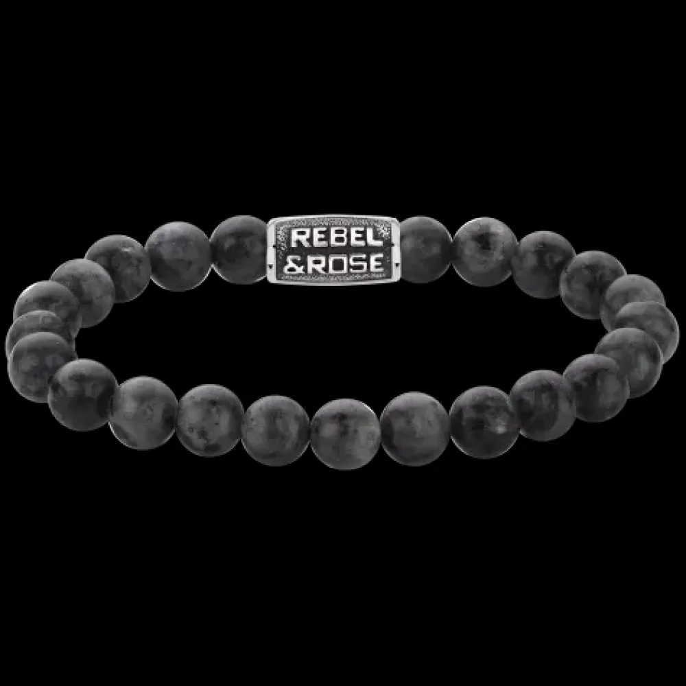 Armband^Rebel & Rose Stones Only - Grey Seduction Vintage - 8mm |