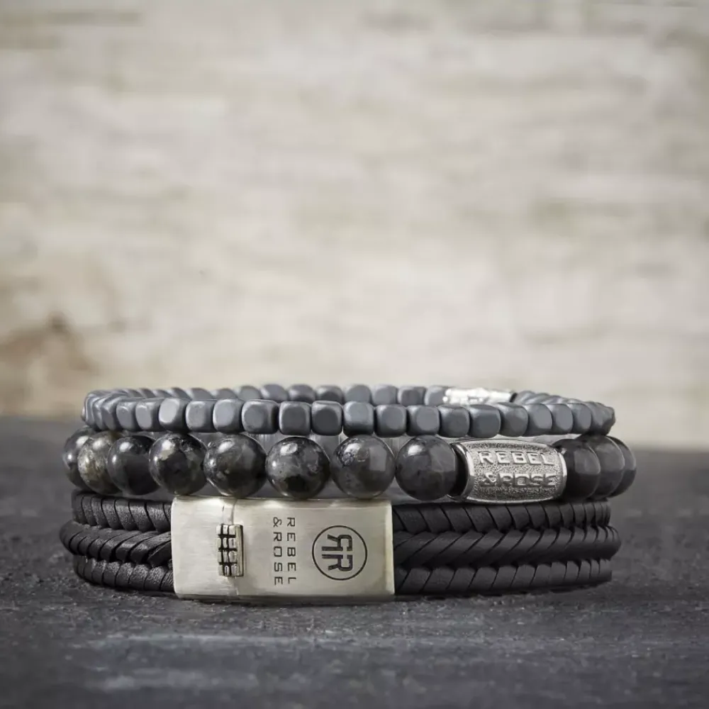 Armband | Armband^Rebel & Rose Stones Only - Grey Seduction - 8mm |