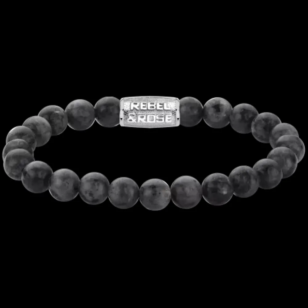Armband | Armband^Rebel & Rose Stones Only - Grey Seduction - 8mm |