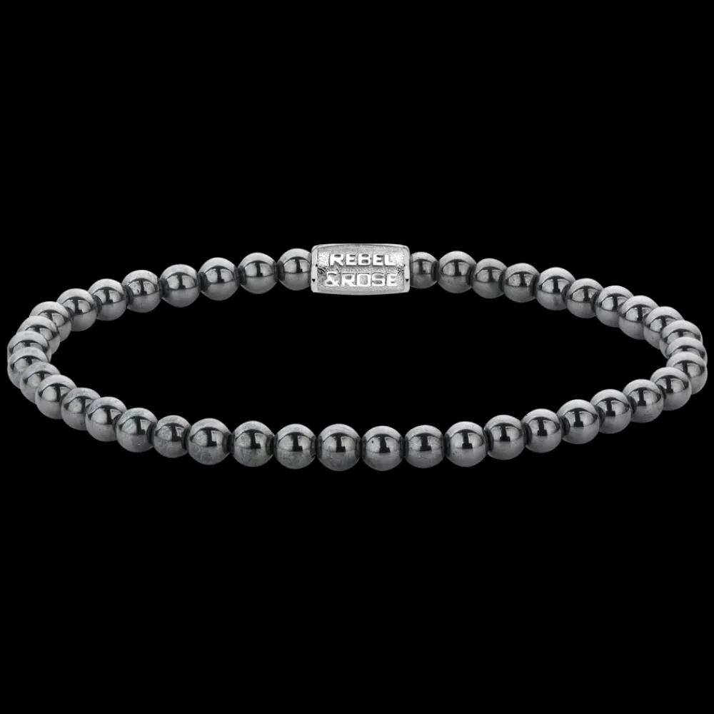 Armband | Armband^Rebel & Rose Stones Only - Grey Silver Shine - 4mm |
