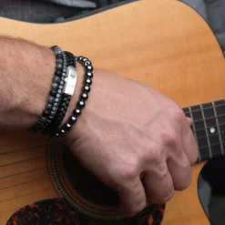 Armband | Armband^Rebel & Rose Stones Only - Grey Silver Shine DV - 8mm |