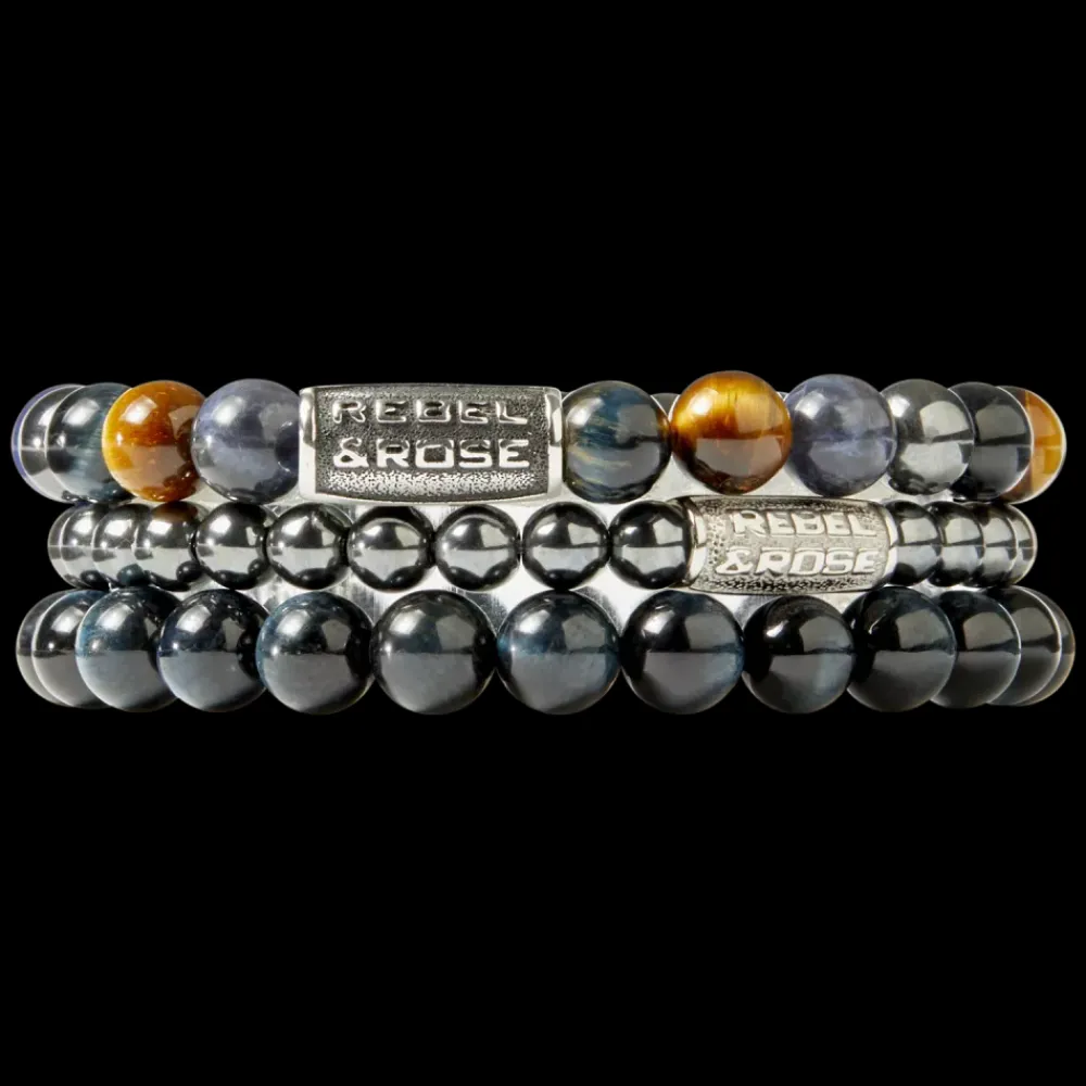 Armband | Armband^Rebel & Rose Stones Only - Grey Silver Shine DV - 6mm |