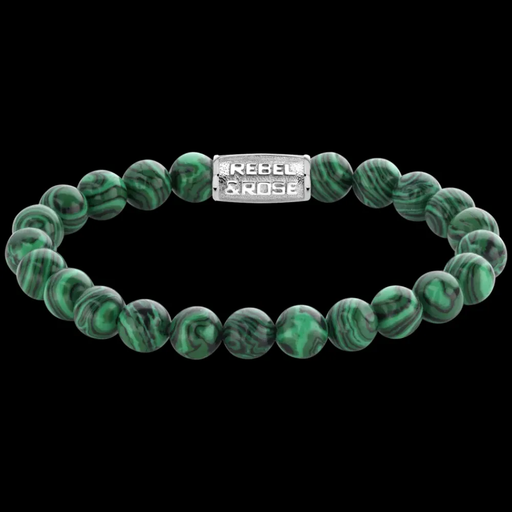 Armband^Rebel & Rose Stones Only - Malachite Green - 8mm |