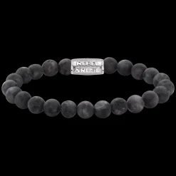 Armband | Armband^Rebel & Rose Stones Only - Matt Grey Seduction - 8mm |