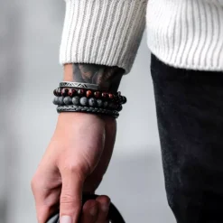 Armband | Armband^Rebel & Rose Stones Only - Matt Grey Seduction - 8mm |