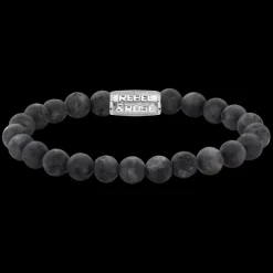 Armband | Armband^Rebel & Rose Stones Only - Matt Grey Seduction - 8mm |