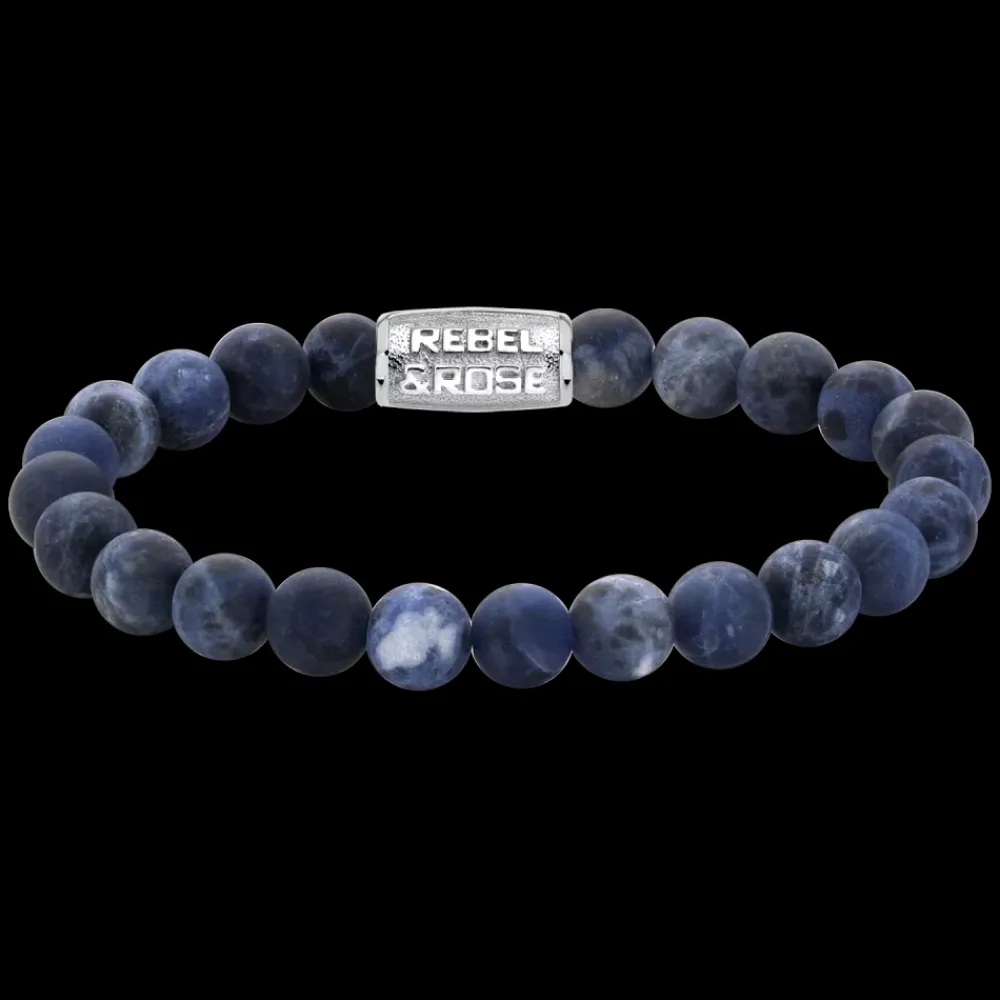 Armband | Armband^Rebel & Rose Stones Only - Matt Midnight - 8mm |