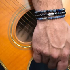 Armband | Armband^Rebel & Rose Stones Only - Matt Midnight - 6mm |