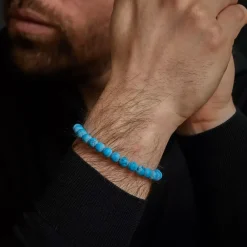 Armband | Armband^Rebel & Rose Stones Only - Matt Turquoise Delight - 8mm |