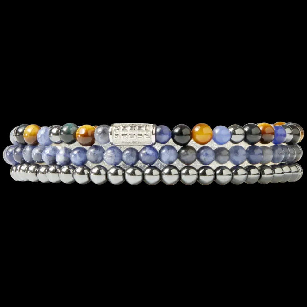 Armband | Armband^Rebel & Rose Stones Only - Midnight Blue - 4mm |