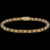 Armband^Rebel & Rose Stones Only - Mix Glass Rocks Tiger Yellowgold - 4mm |