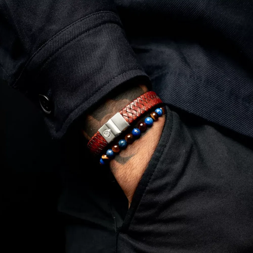 Armband^Rebel & Rose Stones Only - Mix Tiger Lapis - 6mm |